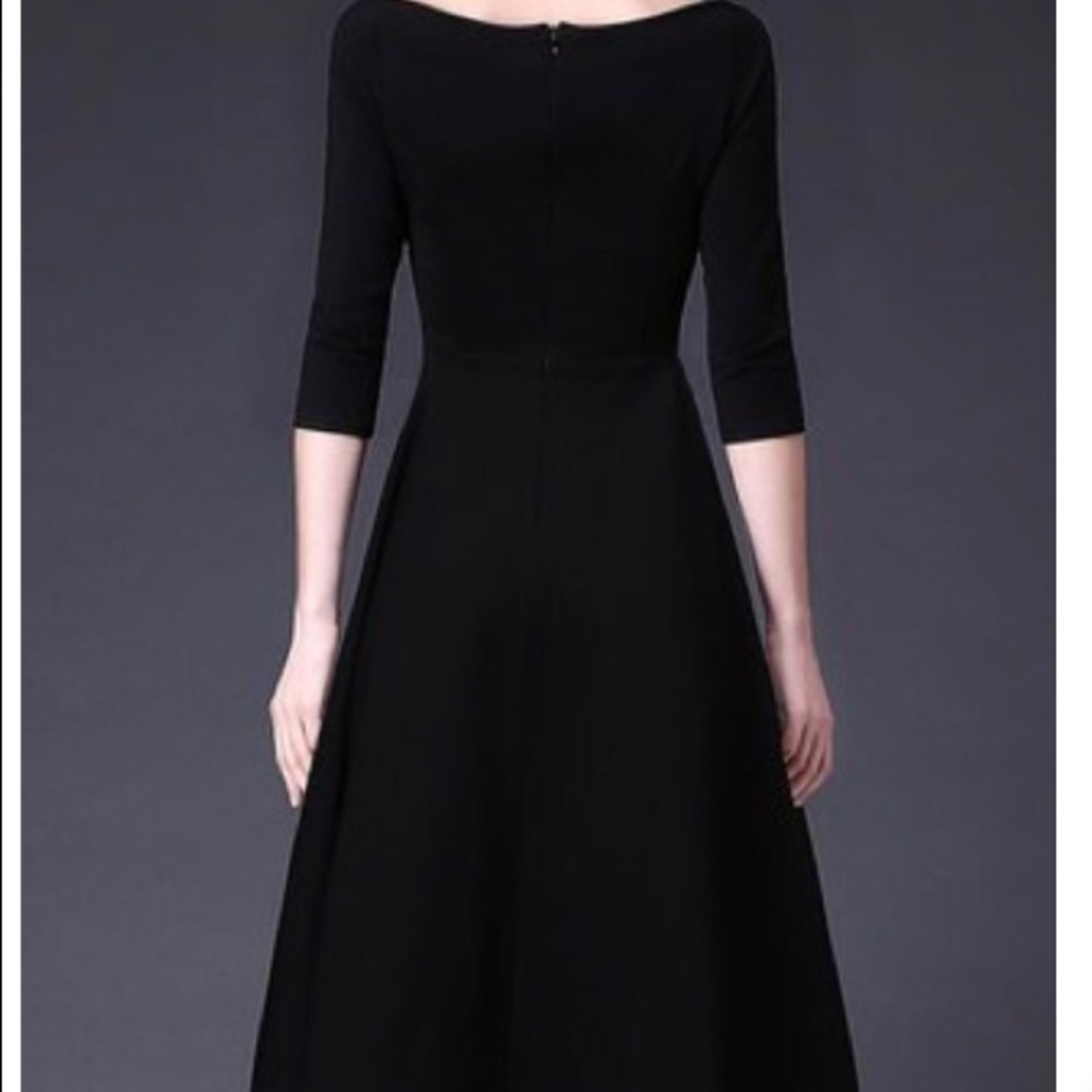 Black midi dress